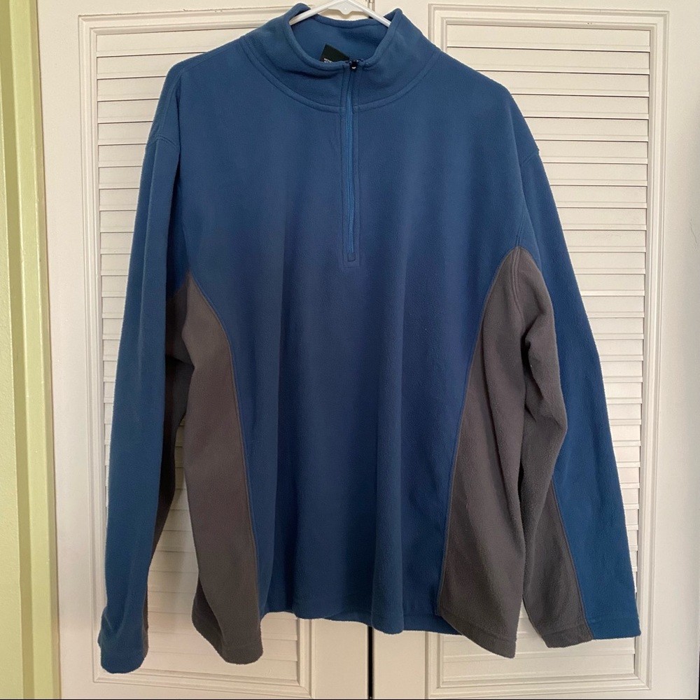 LL Bean pullover fleece, blue and grey xl men’s 1/4 zip